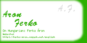 aron ferko business card
